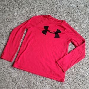 Under Armour Kids Bright Red Long Sleeve Tee